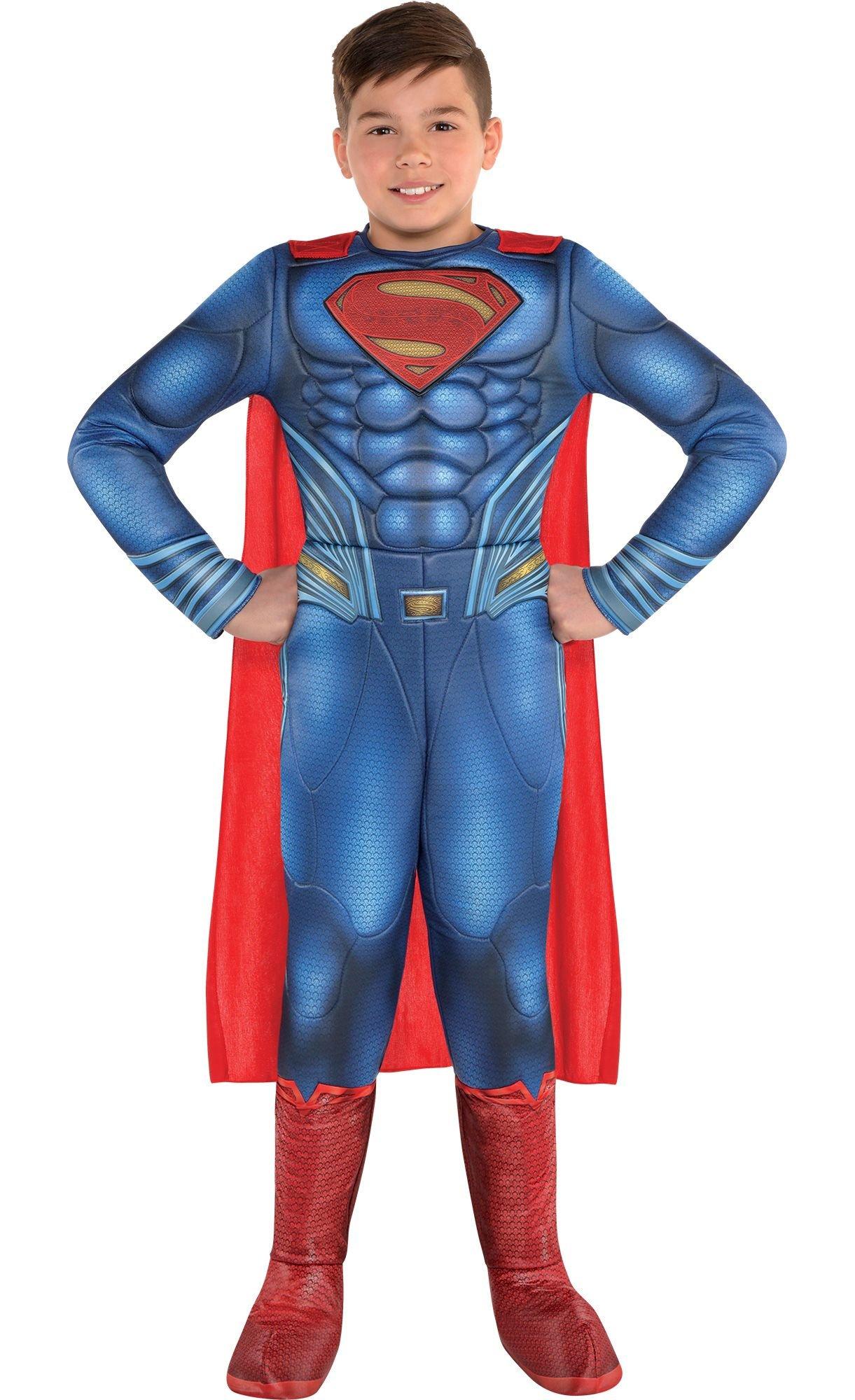 SUPERMAN COSTUME Boy's Size L (12-14) 8-10years old Muscled Super