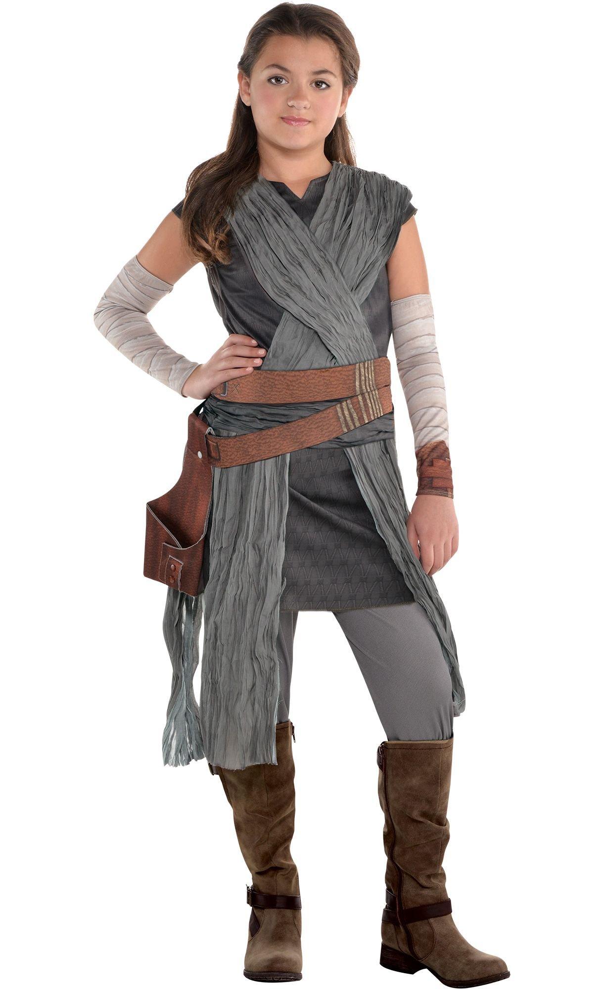 Ijsbeer Brandweerman theorie Girls Rey Costume - Star Wars 8 The Last Jedi | Party City