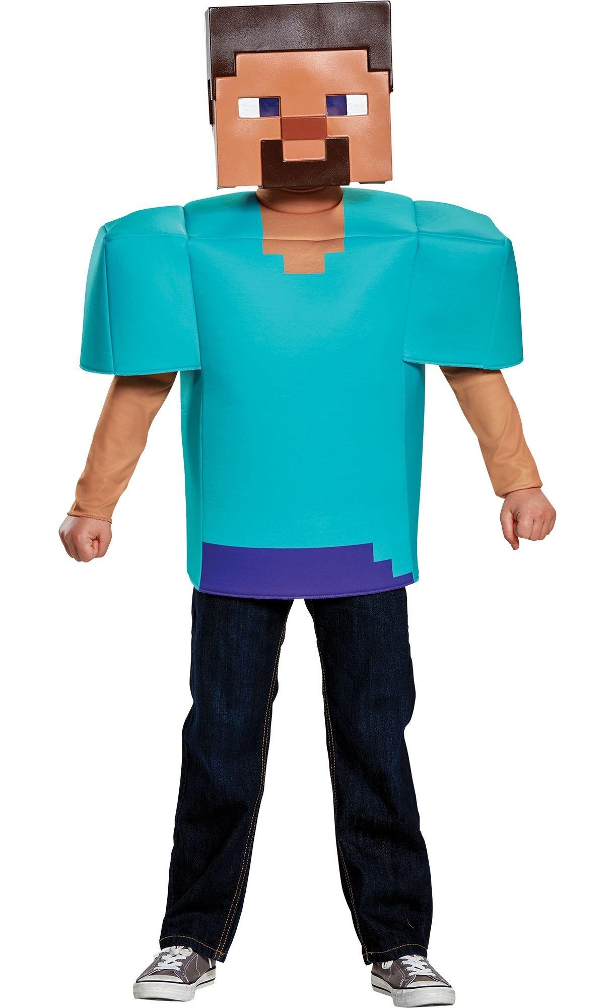 Steve Minecraft Costume Halloween Cosplay Animation Birthday Party Child &  Adult