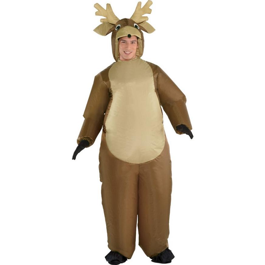 Respond cargo Until Adult Inflatable Reindeer Costume | Party City