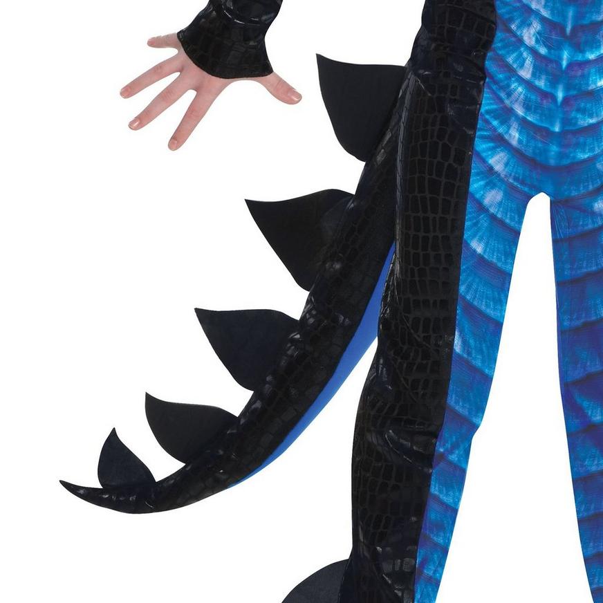 Tail & Wings XLarge Mask Black & Blue Dragon Halloween Costume Boys Jumpsuit