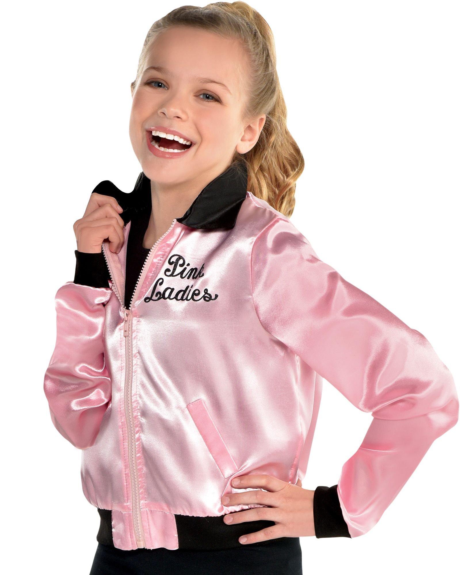 Girls Pink Ladies Jacket Grease Party City