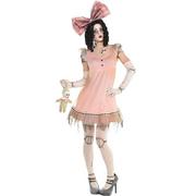 Womens Pink Creepy Doll Dress