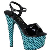 Womens Turquoise Marina Stiletto Sandals