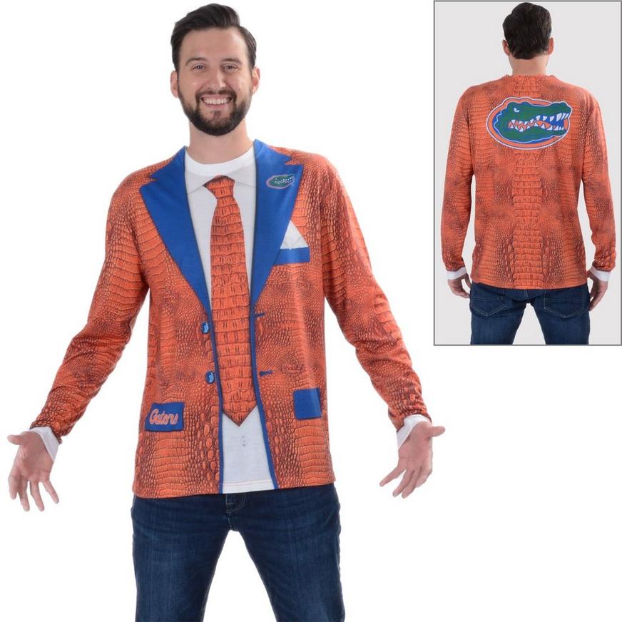 Mens Florida Gators Orange Skin Suit Long-Sleeve Shirt
