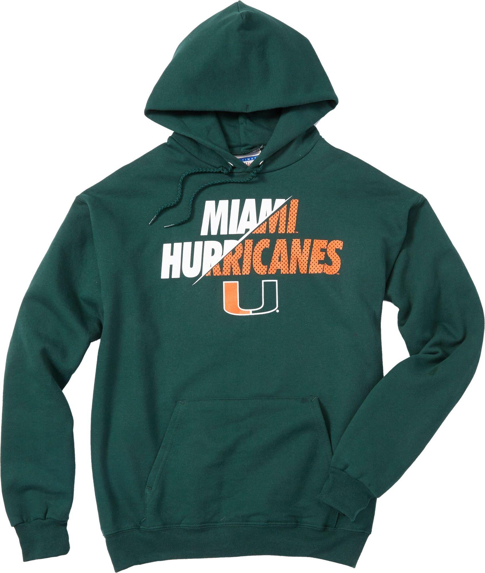 Ncaa Miami Hurricanes Boys' Poly Scuba Hoodie - M : Target