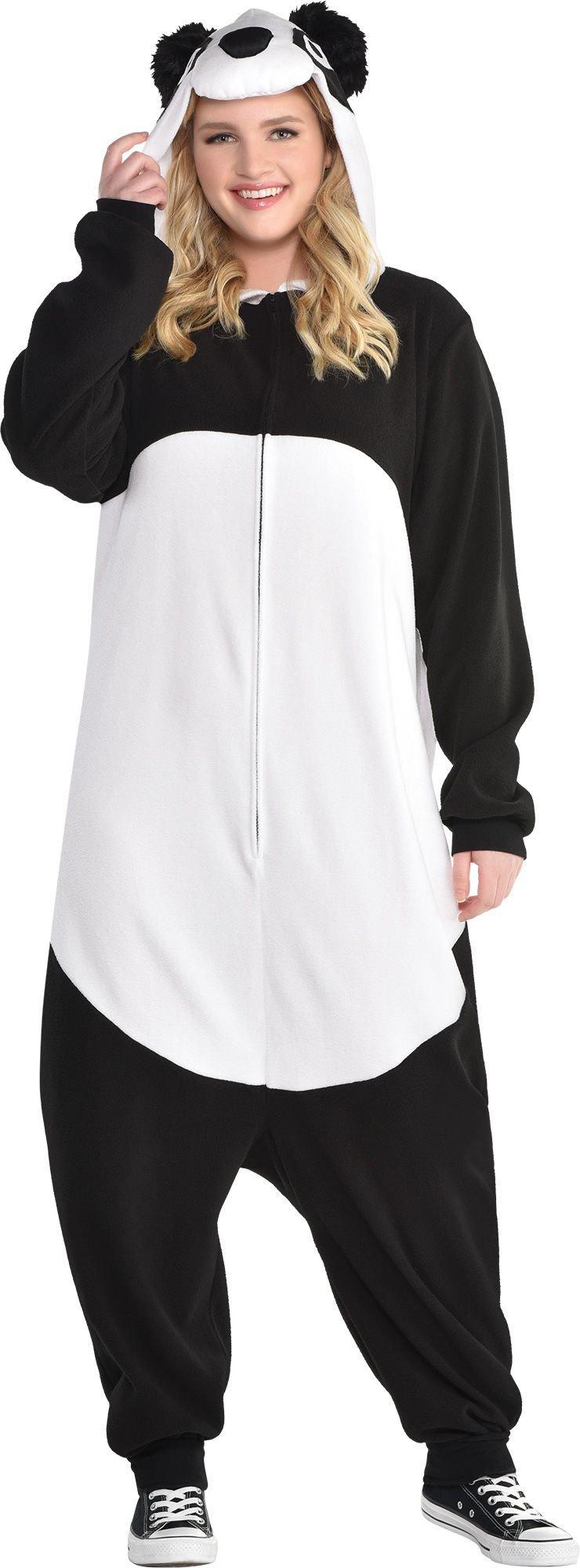 Plus Size Zipster Panda One Piece Costume for Adults Party City