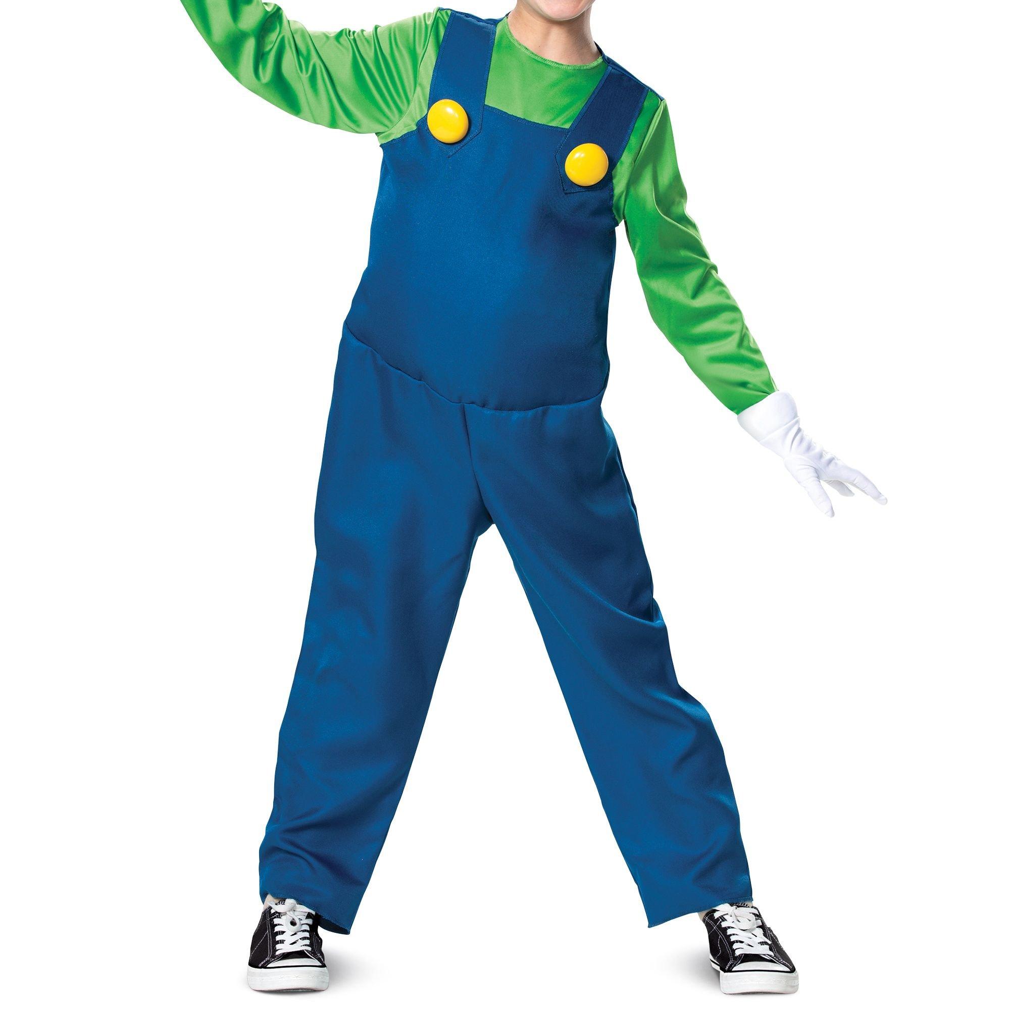 Kids' Luigi Deluxe Costume Super Mario Brothers Party City