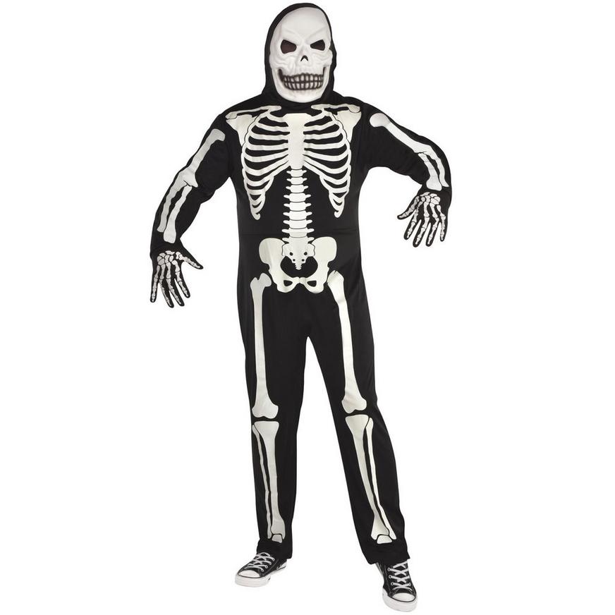 Adult Glow-in-the-Dark X-Ray Skeleton Costume Plus Size