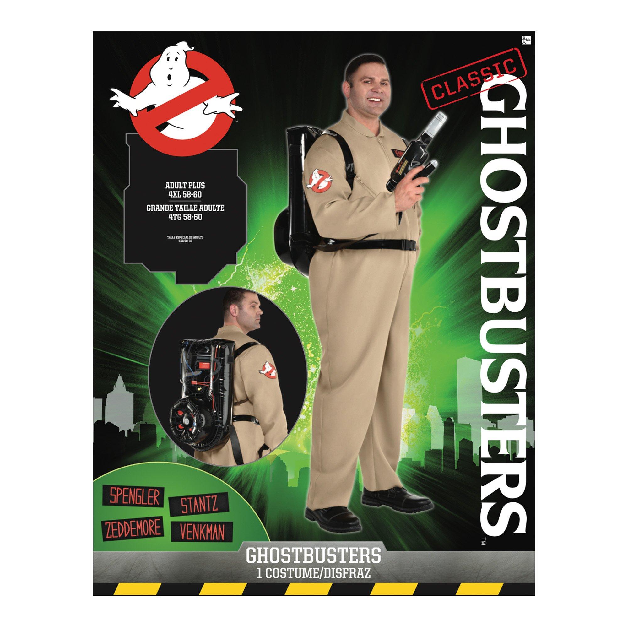 Adult Ghostbusters Plus Size Deluxe Costume with Proton Pack