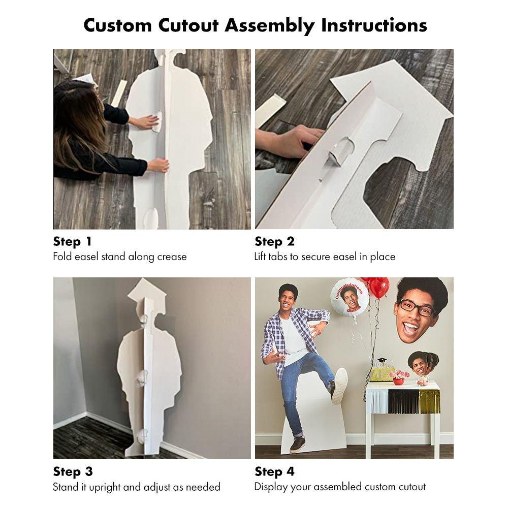 place your face cardboard cutouts