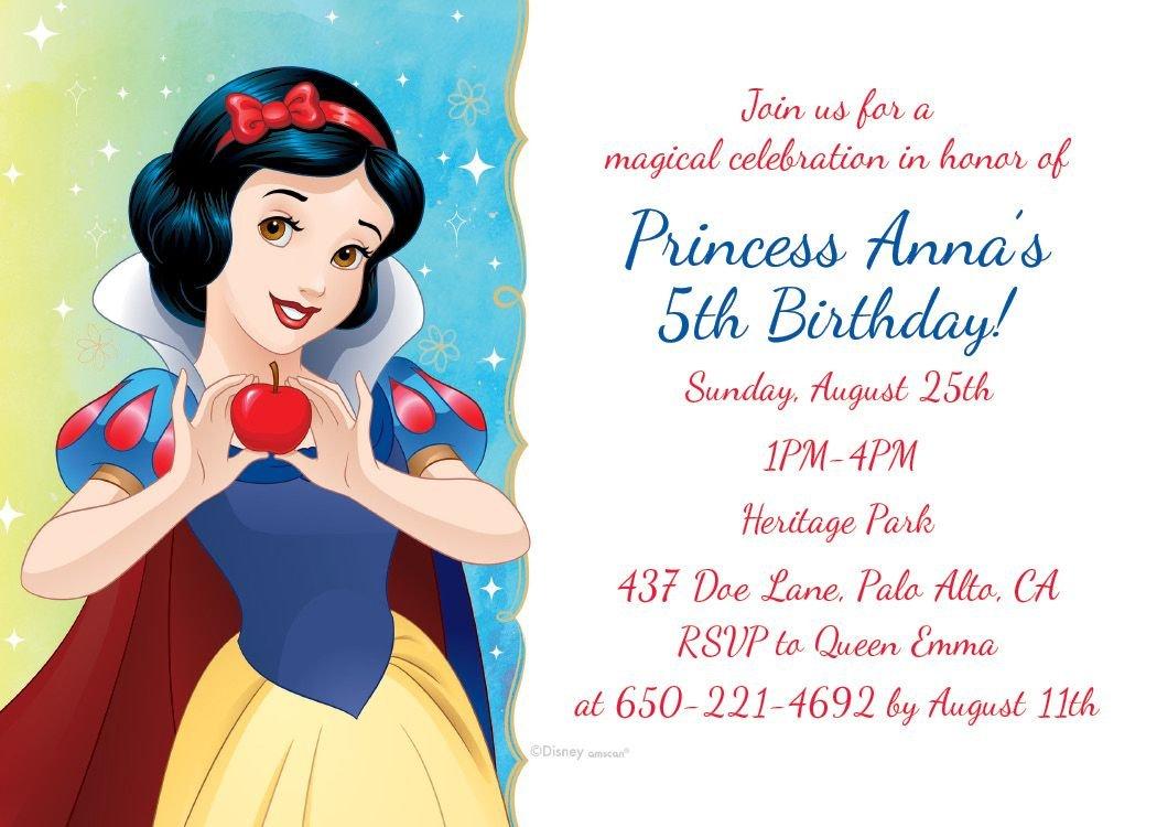 Custom Snow White Once Upon a Time Invitations