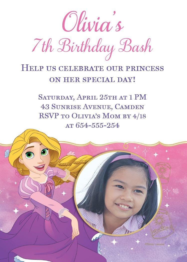 Custom Tangled Rapunzel Photo Invitations Party City