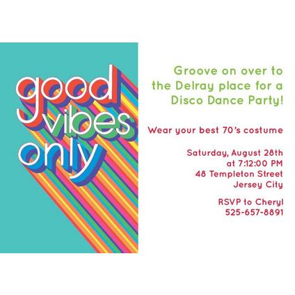 Custom Disco Fever Invitations