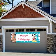 Custom Mickey's 1st Birthday Photo Horizontal Banner