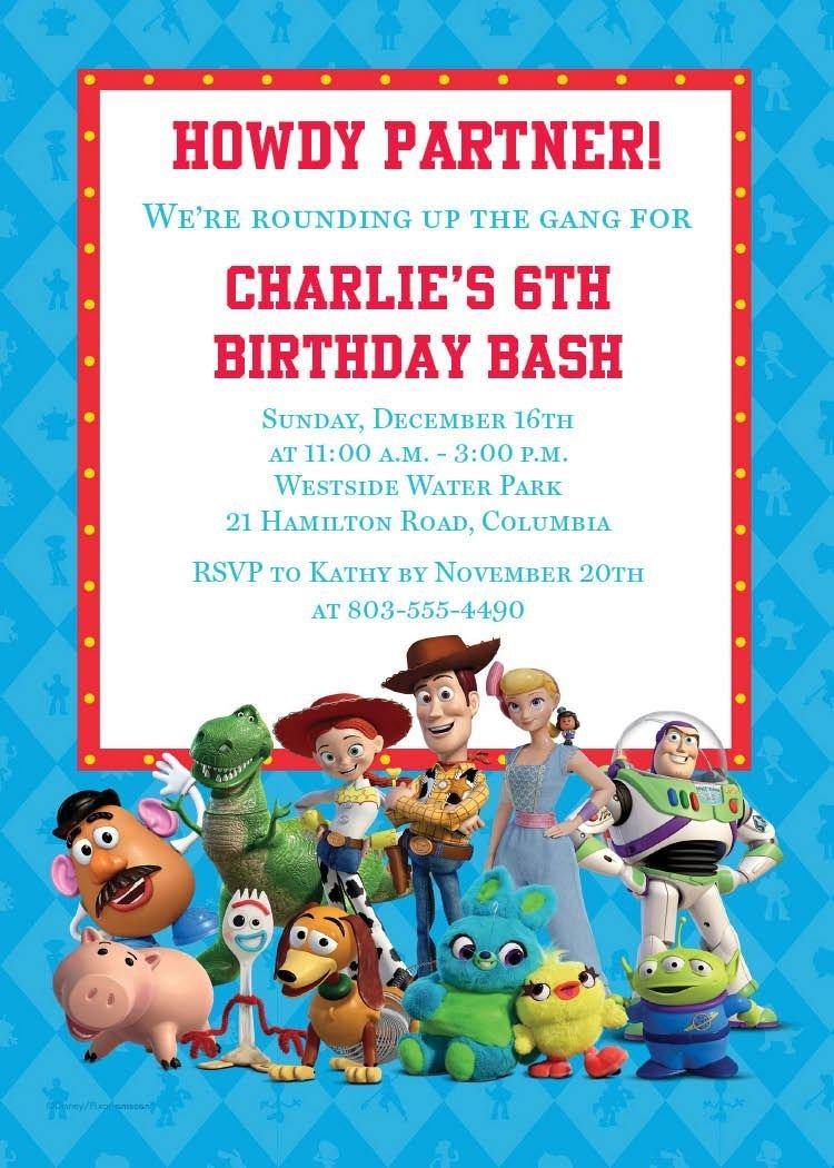 Custom Toy Story 4 Invitations