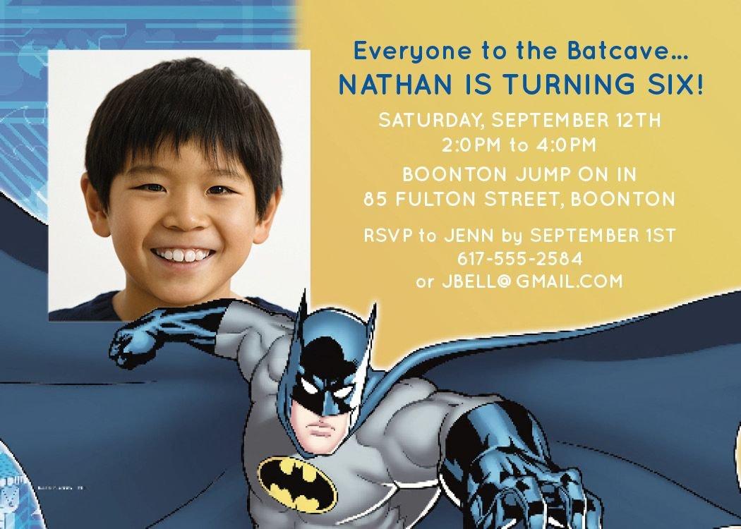 Custom Batman Photo Invitations