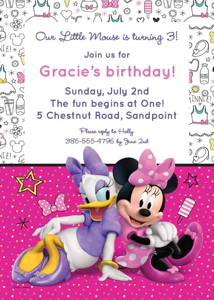 Custom Minnie's Happy Helpers Invitations