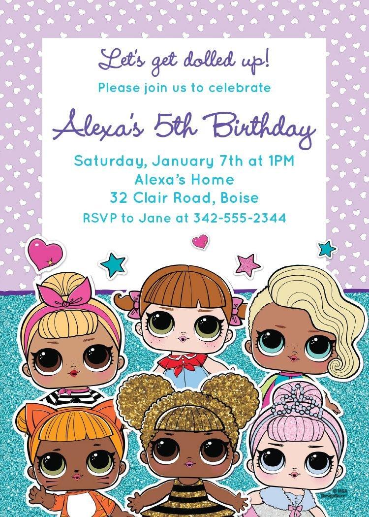 OMG LOL Dolls Birthday Invitation - oscarsitosroom, great price 6.00$