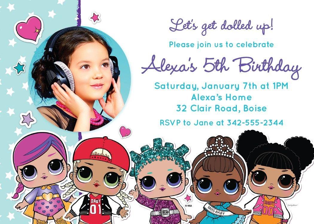 Lol surprise doll birthday deals invitations