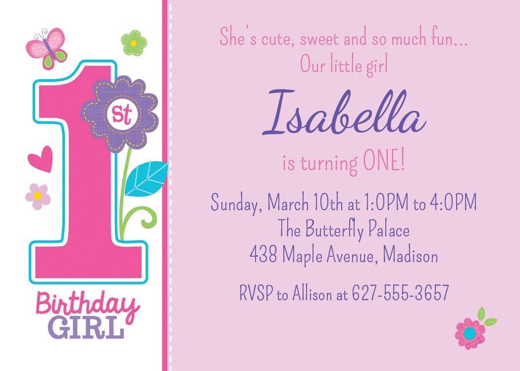 Custom Sweet Birthday Girl Invitations
