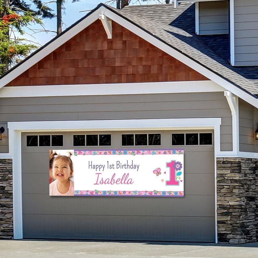 Custom Sweet Birthday Girl Photo Horizontal Banner