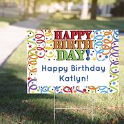 Custom Colorful Birthday Yard Sign