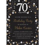 Custom Sparkling Celebration 70 Invitations