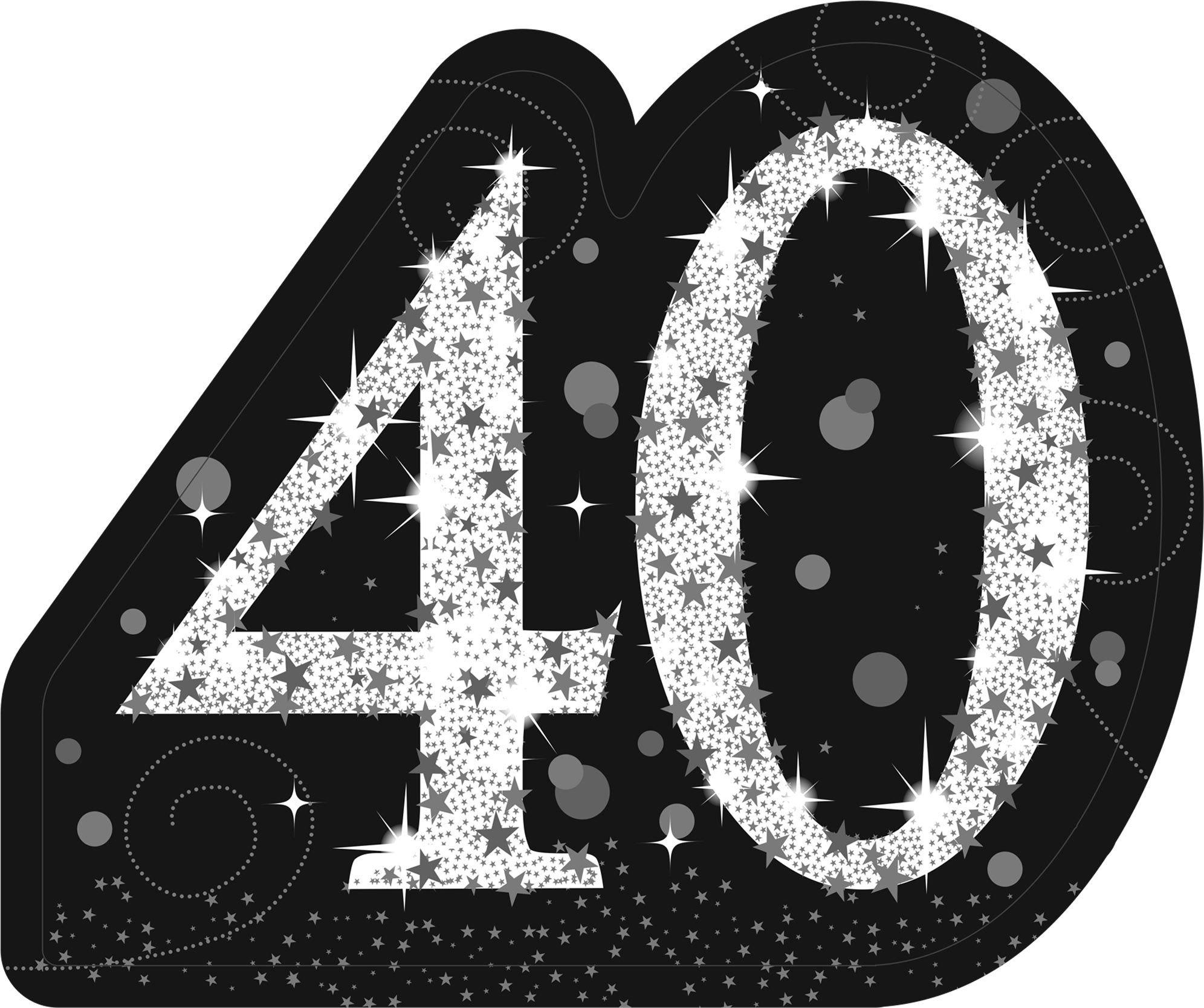 Sparkling Celebration 40 Cardboard Cutout, 26in x 22in Party City