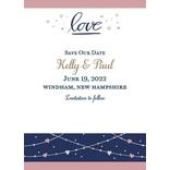Custom Navy Love Bridal Announcements