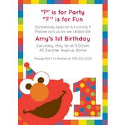 Custom Elmo 1st Birthday Invitations