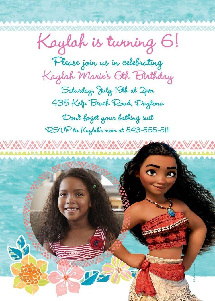 Custom Moana Photo Invitations Party City