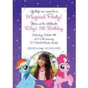 Custom My Little Pony Photo Invitations