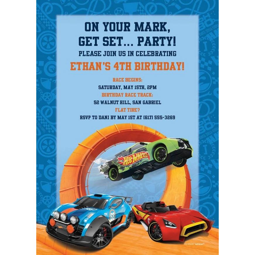 20 x Cars Kids Birthday Party Invitations Invites Cards Quality Girls Boys 