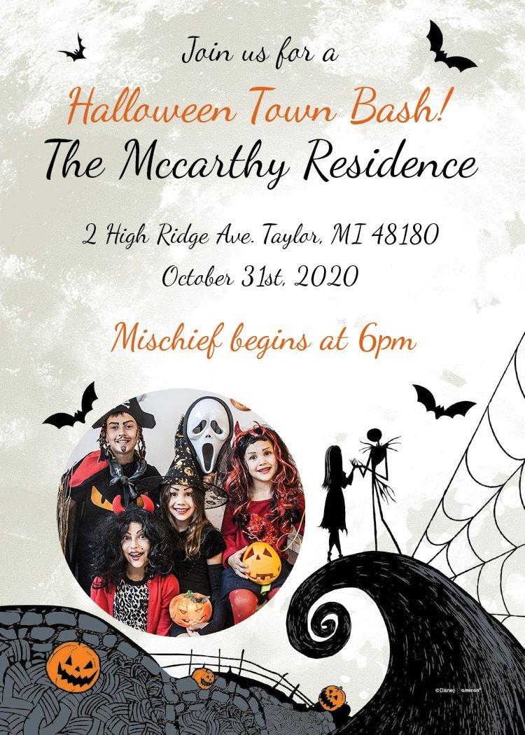 Custom Nightmare Before Christmas Photo Invitations | Party City