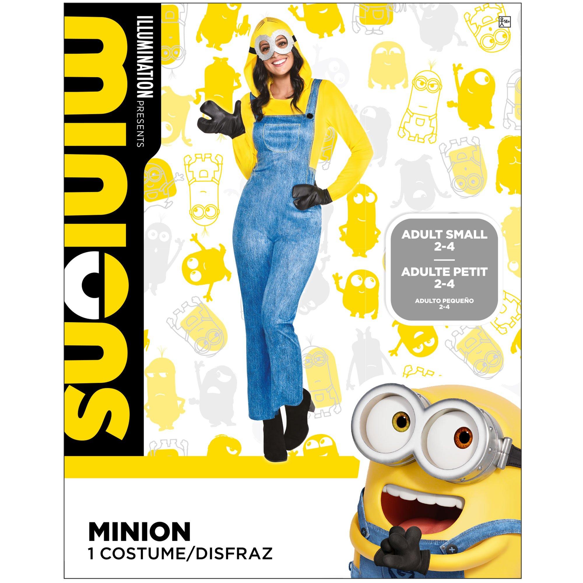 Party City Minion Halloween Costume for Women, Minions: The Rise of Gru,  Jumpsuit, Goggles and Gloves
