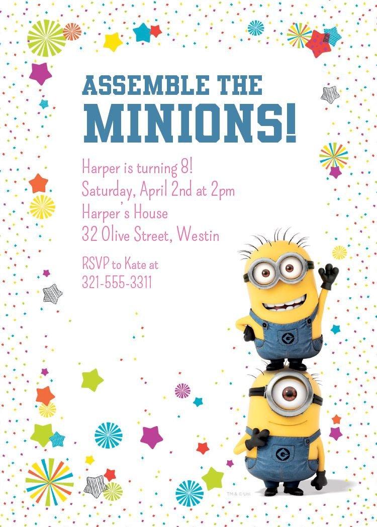 minions birthday invitation