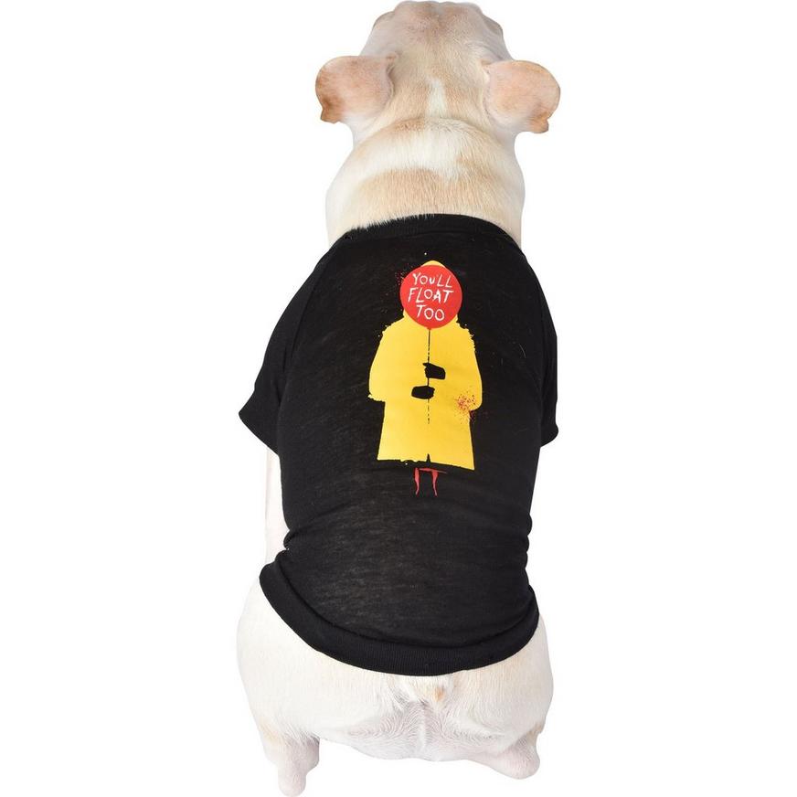 Soft and Comfortable Dog Shirt Available in Multiple Sizes for All Dogs Youll Float Too Dog T Shirt in Black Warner Brothers IT Movie for Pets Dog Shirt 