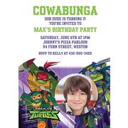 Custom Teenage Mutant Ninja Turtles Photo Invitations