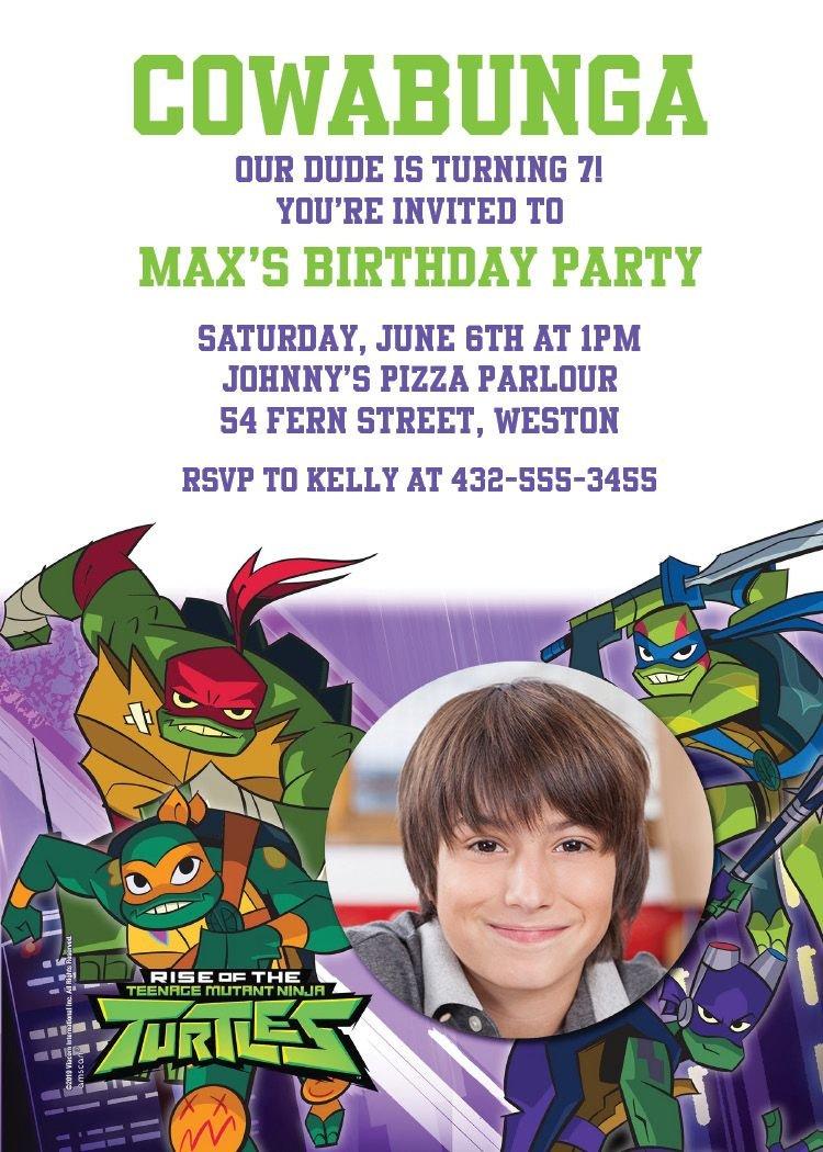 Teenage Mutant Ninja Turtles birthday video invitation for g - Inspire  Uplift