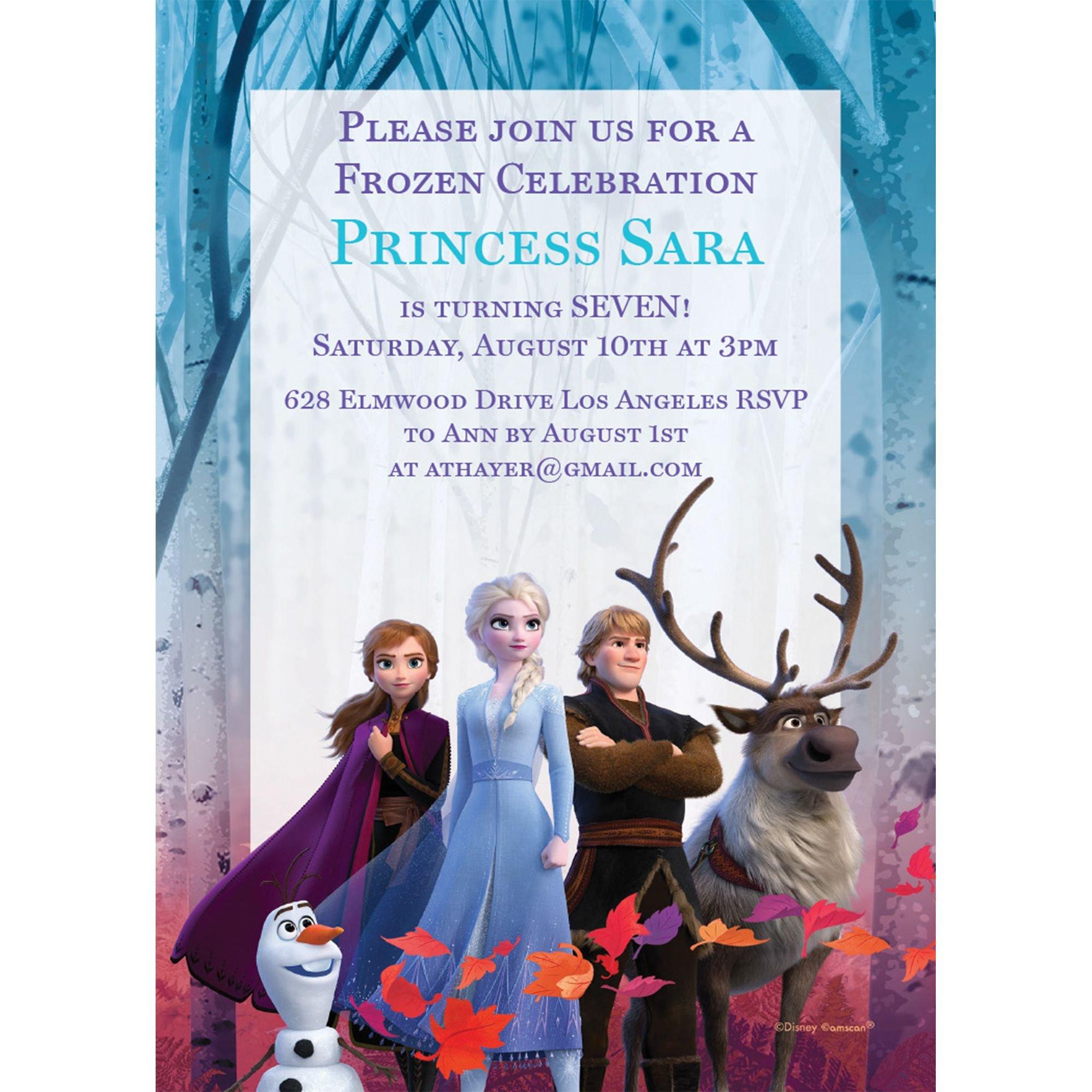 Custom Frozen 2 Invitations