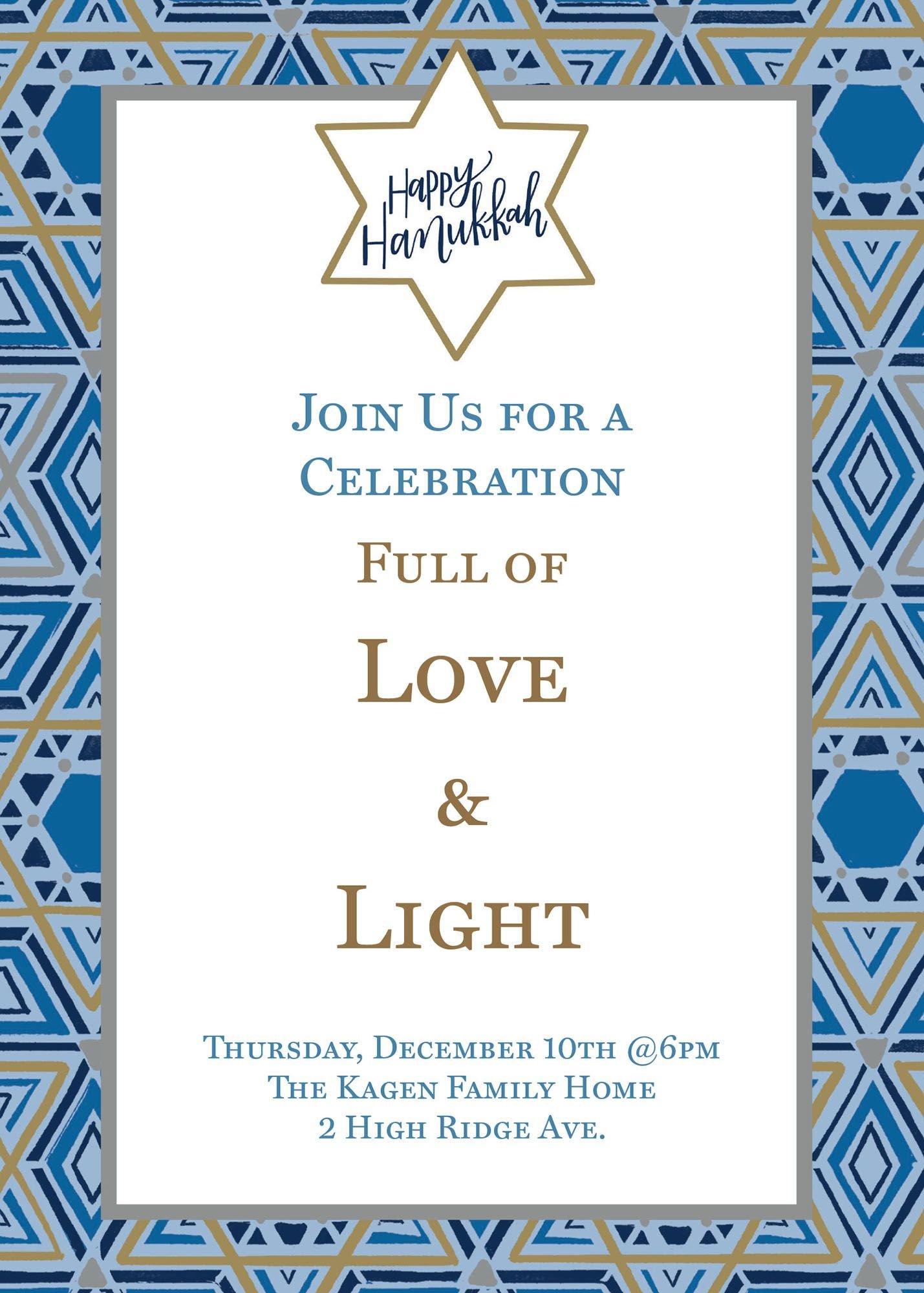 Custom Festival of Lights Hanukkah Invitations
