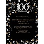 Custom Sparkling Celebration 100 Invitations