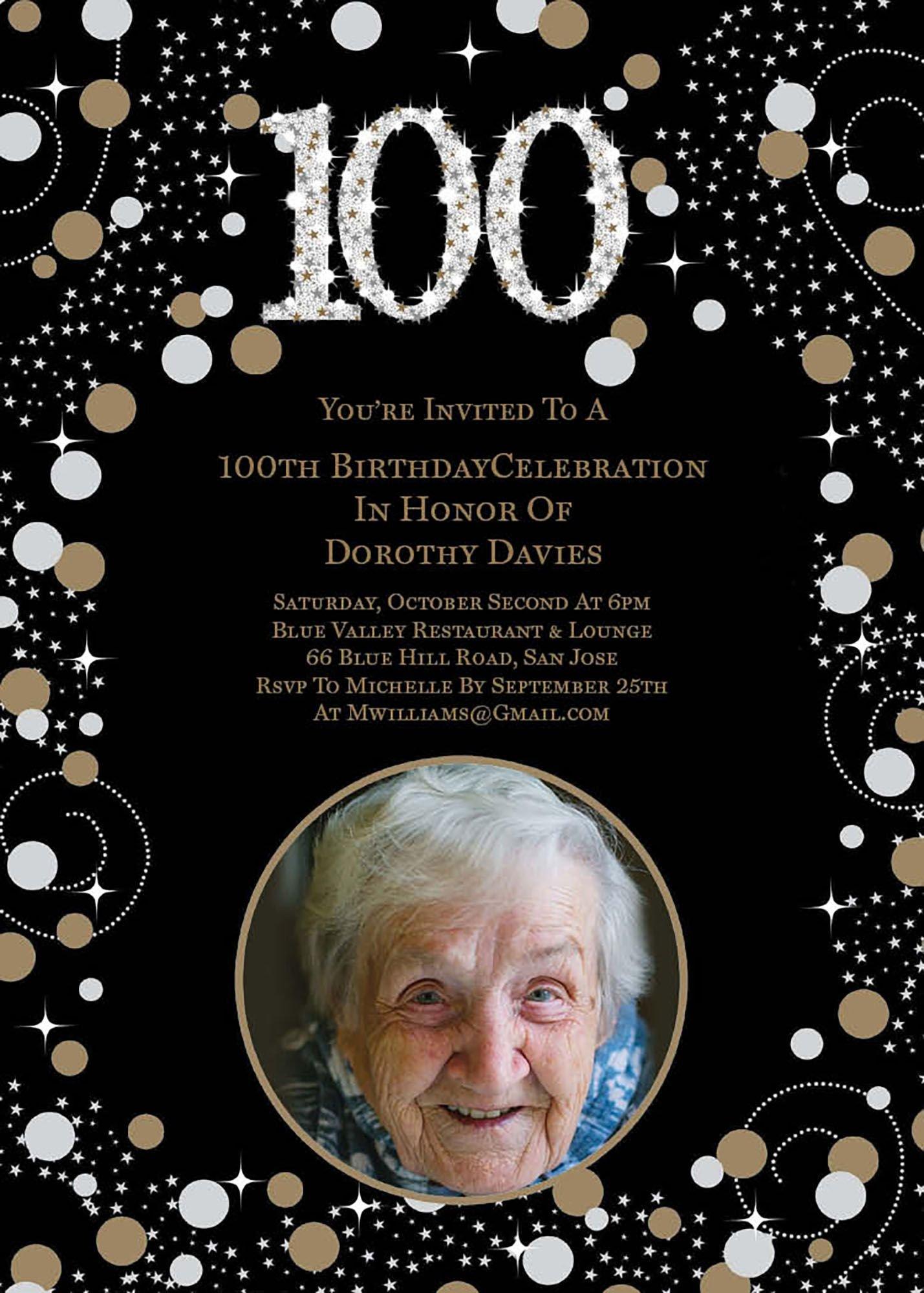 Custom Sparkling Celebration 100 Photo Invitations