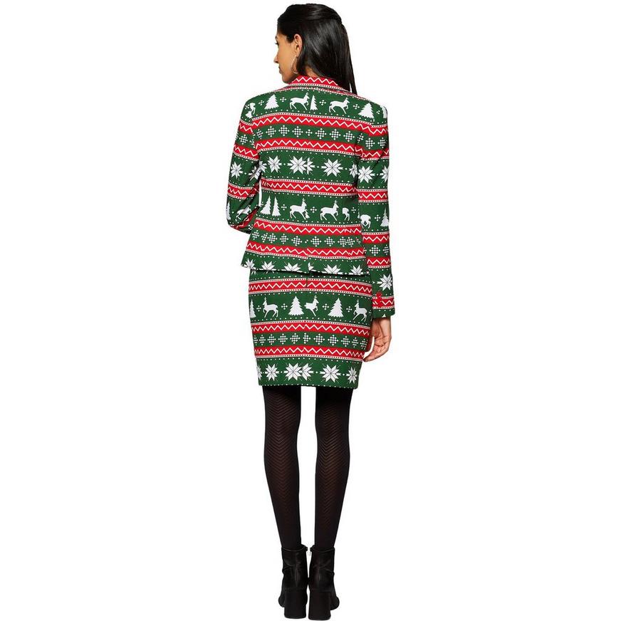 Adult Festive Girl Christmas Skirt Suit