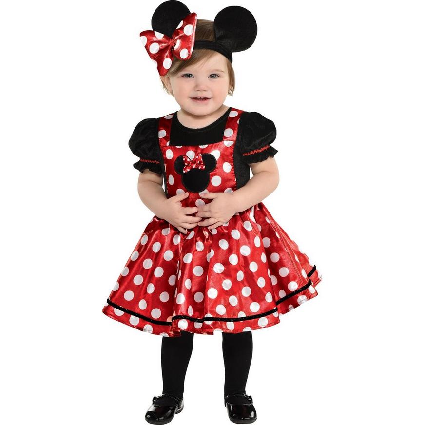 Disney Infant Girls Baby Outfit Red Dot Minnie Mouse Sweatshirt & Pants 