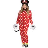 Adult Zipster Red Polka Dot Minnie Mouse One Piece Costume Plus Size - Disney