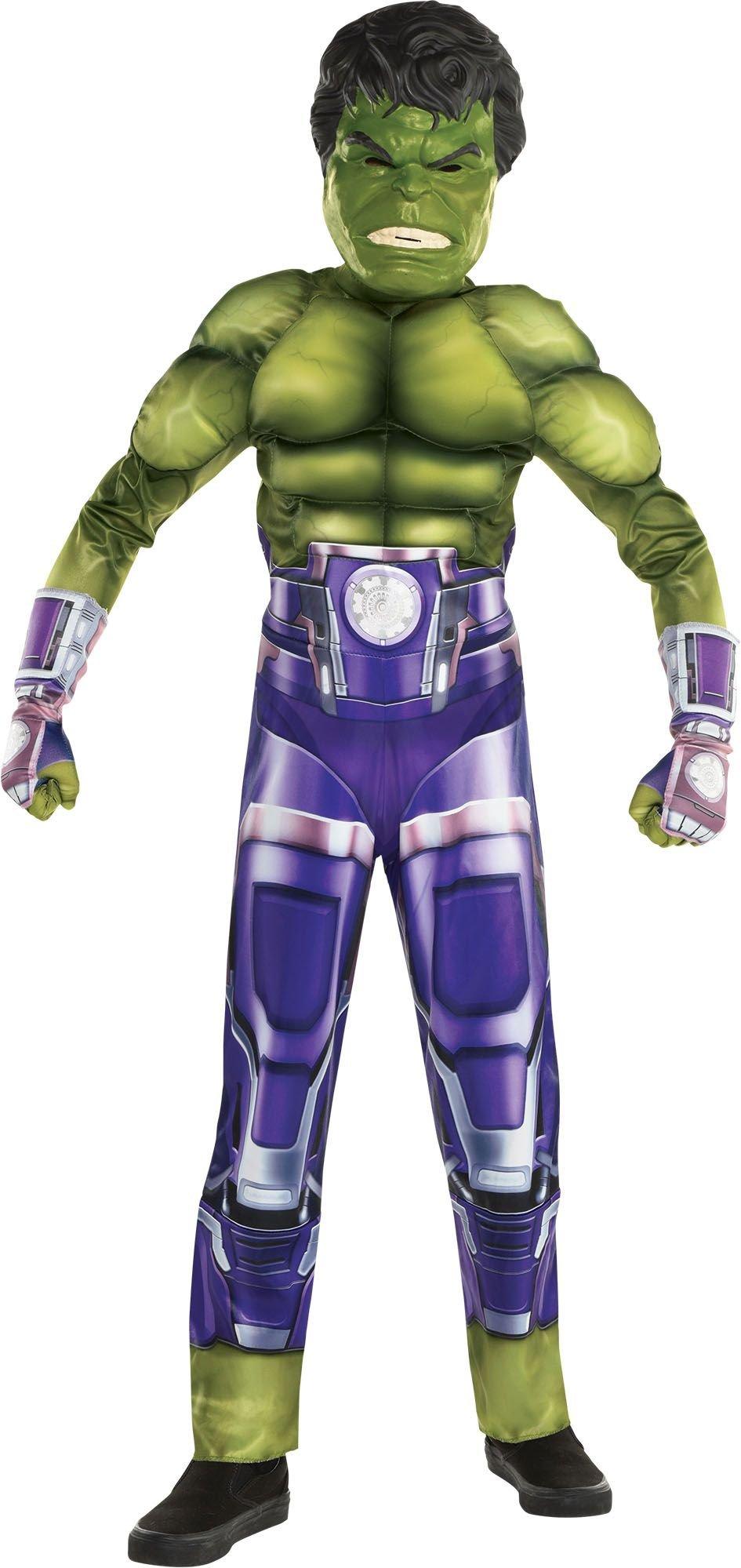 Kids Marvel Avengers Costume Hulk Age 3-8 Boys Costume Mask Muscle