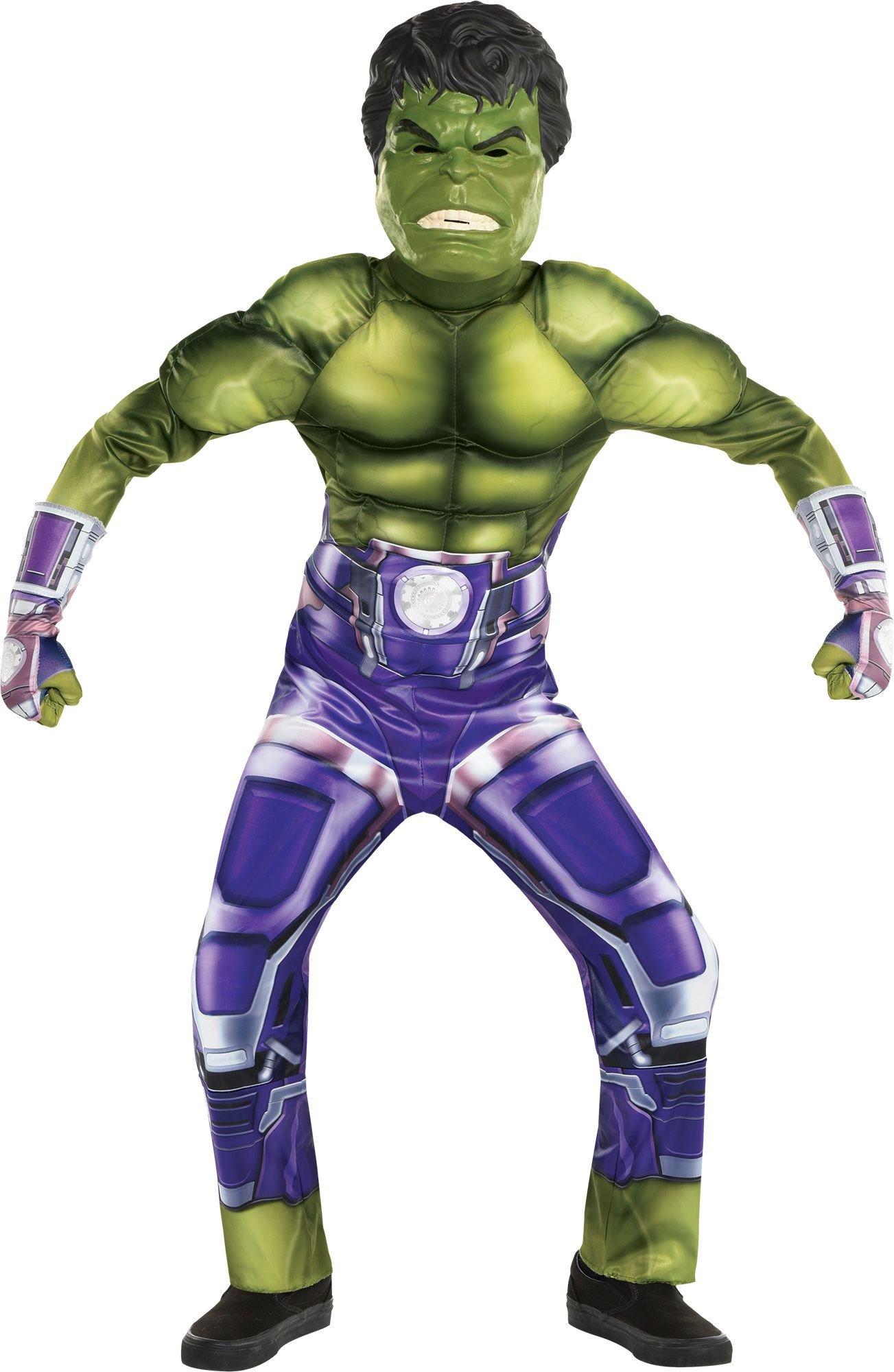Avengers Assemble Hulk Kids Muscle Chest Shirt – Kinderkostüm, Muskel-Shirt, Grün