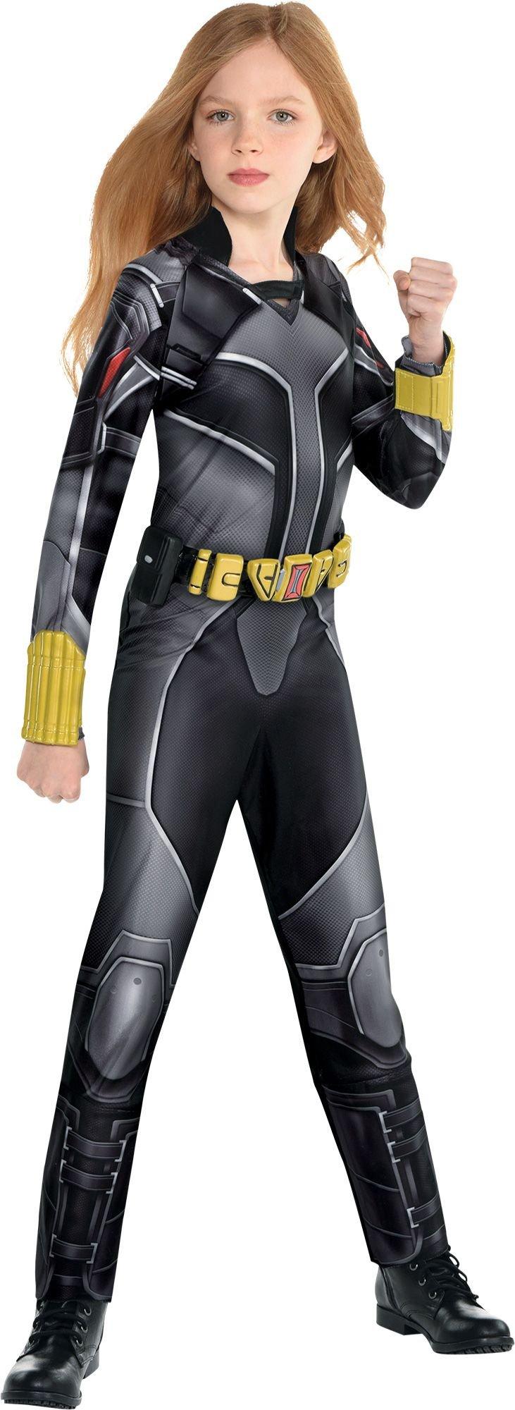 Black Widow Child Girls Costume Avengers Agent Jumpsuit Halloween